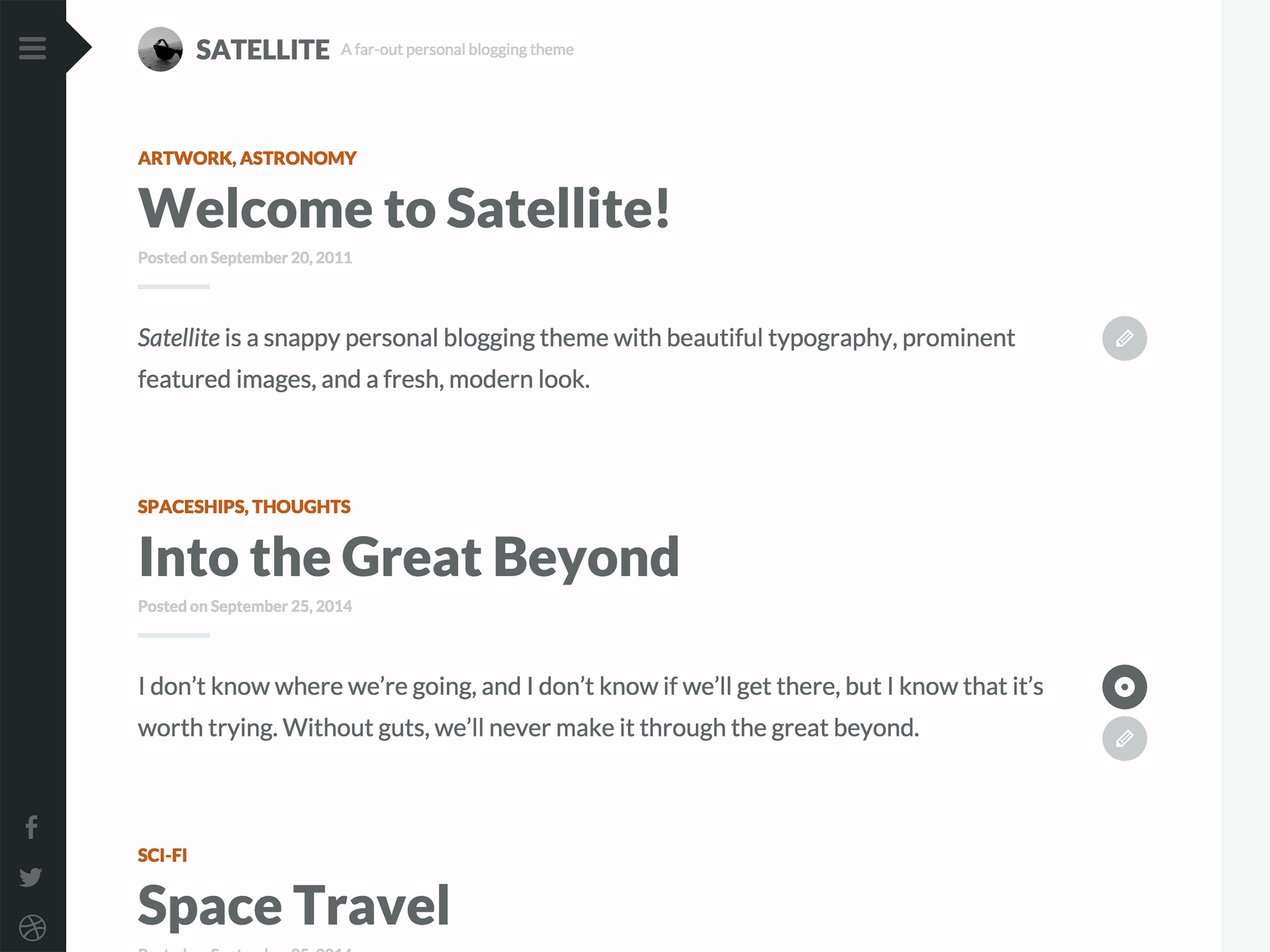 Satellite WordPress Theme